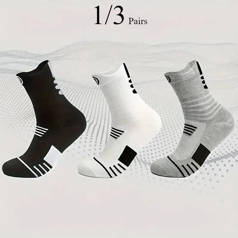 Athletic Sock Cushion - 1/3 Pairs Men's Comfort Fit Cushion