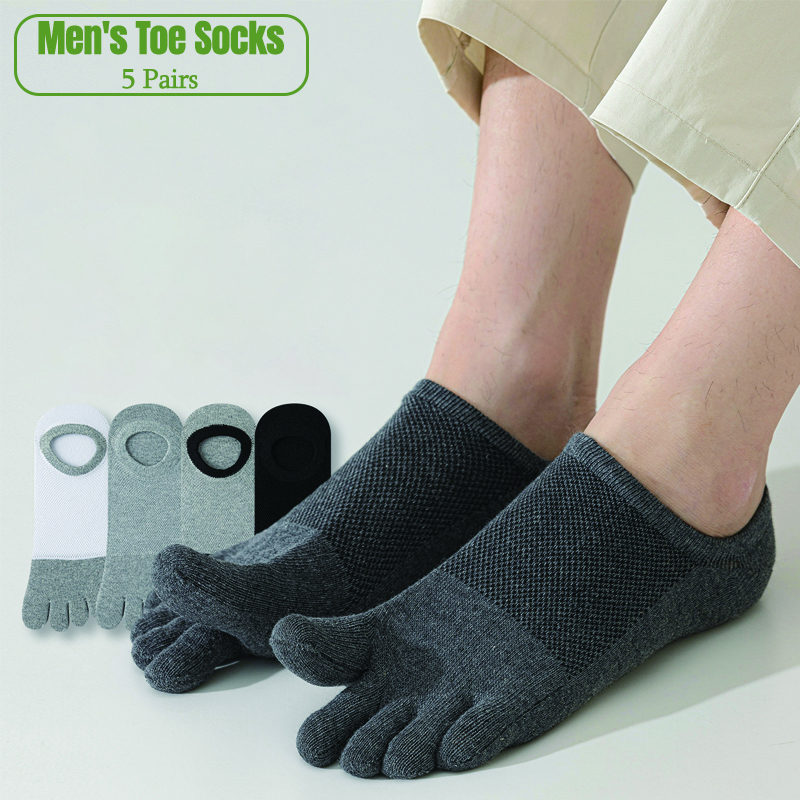 5 Pairs Men's No Show Toe Sock - مراجعة Toe Sock Split وسعره