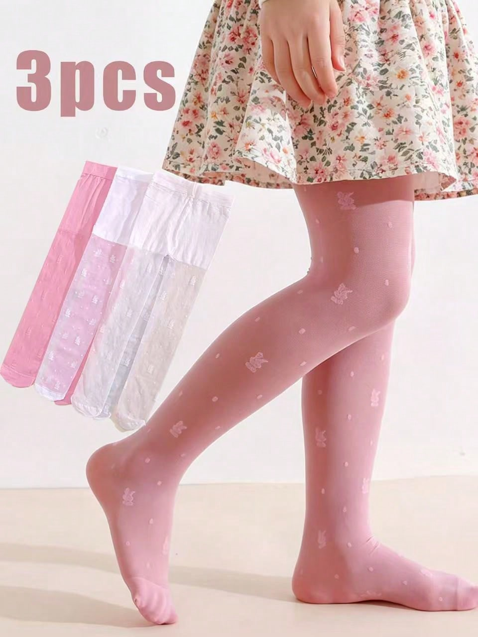3Pack Girls Rabbit Print Tight - مراجعة Tights Pantyhose Sheer وسعره