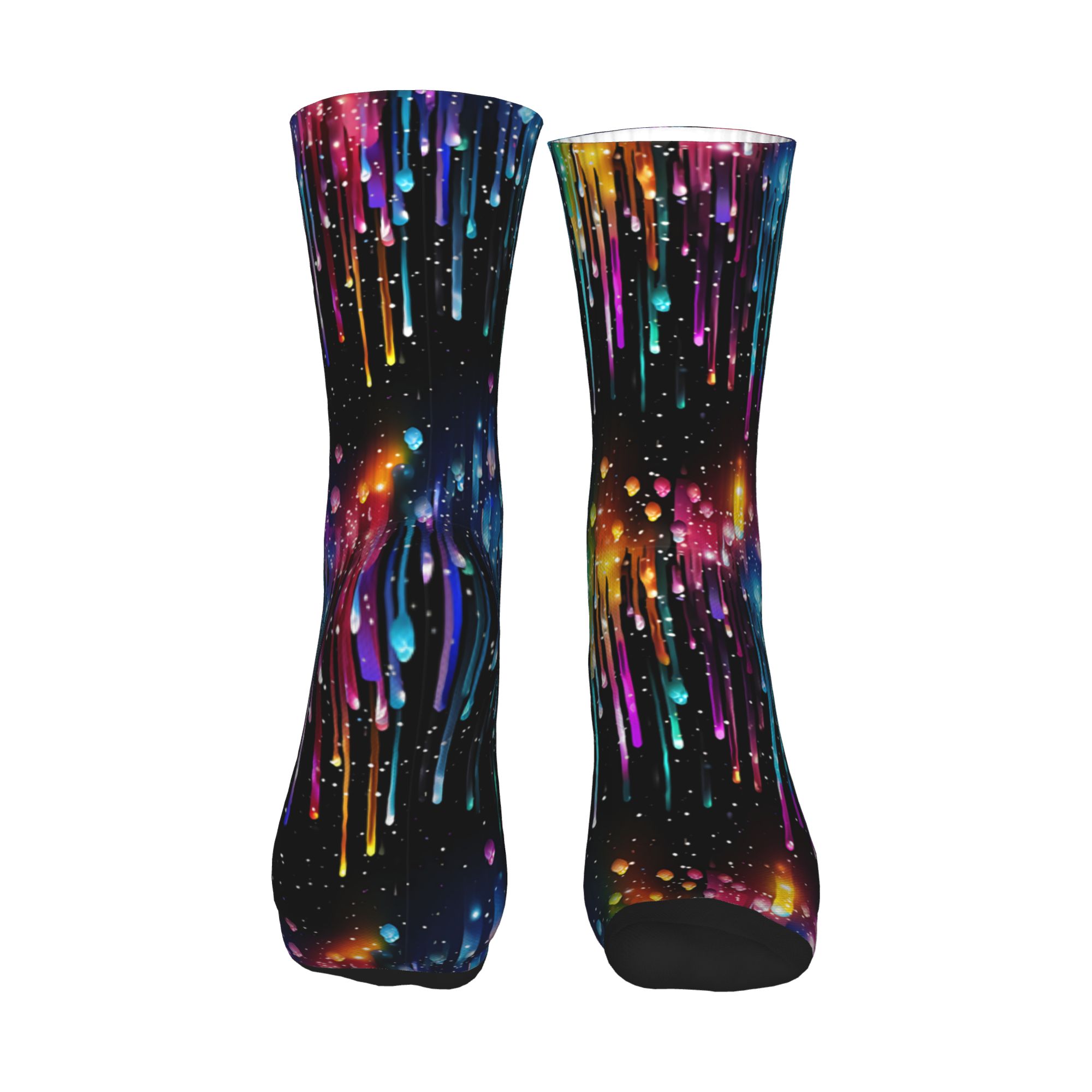 Cute Men's Dripping Rainbow Li - مراجعة Dress Sock Men وسعره