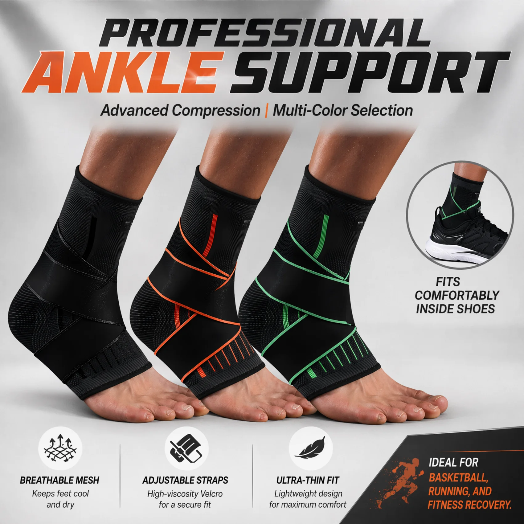 Breathable Compression Ankle B - مراجعة Ankle Brace Sock وسعره