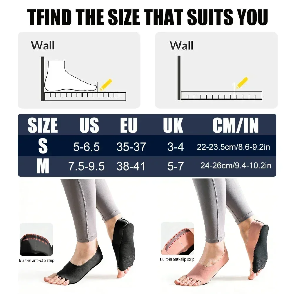 1Pair Toeless Yoga Pilates Soc - مراجعة Grip Sock Yoga وسعره