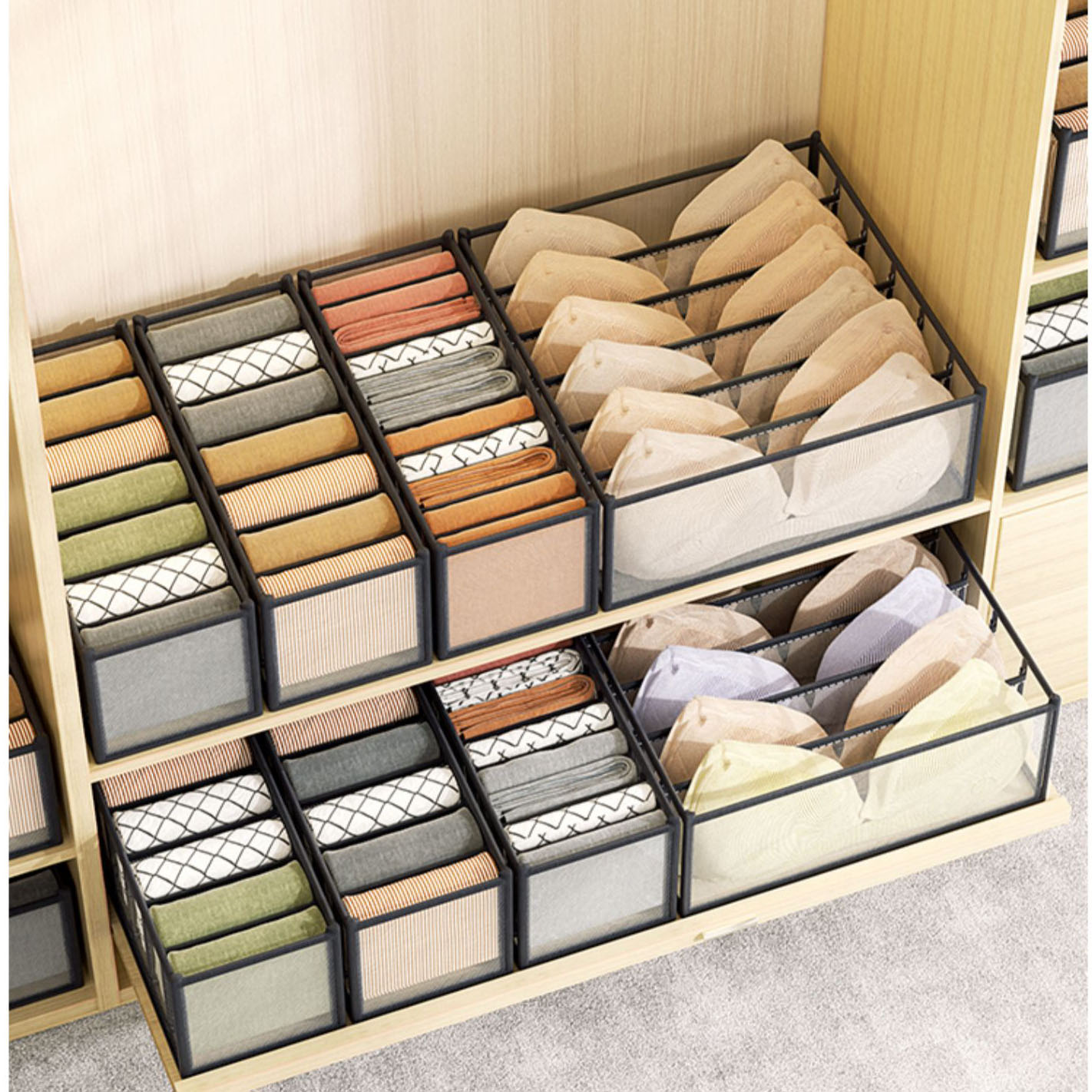 Underwear storage box home war - مراجعة Sock Organizer Tray وسعره