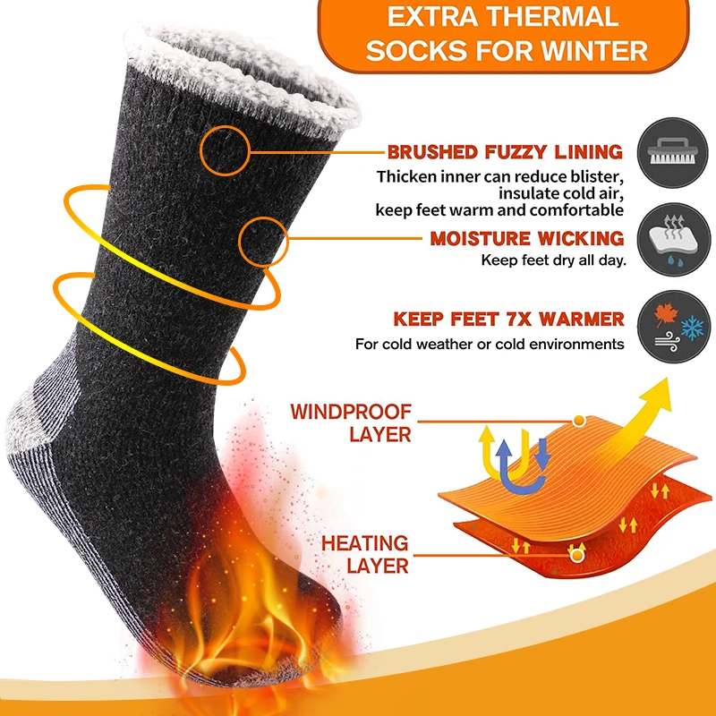 3Pairs High-Quality Thicken Wi - مراجعة Thermal Sock Winter وسعره