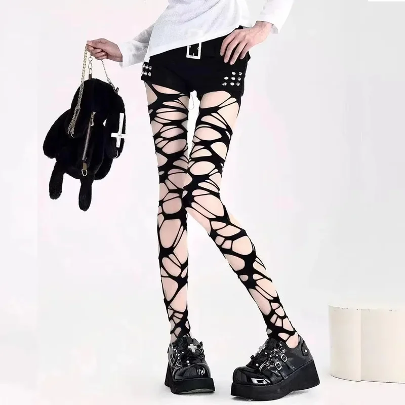 Sexy Black Ripped Fishnet Tigh - مراجعة Fishnet Stocking Women وسعره