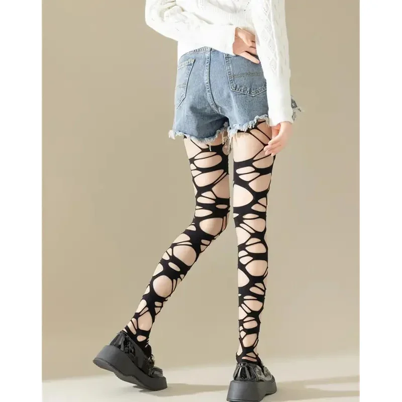 Sexy Black Ripped Fishnet Tigh - مراجعة Fishnet Stocking Women وسعره