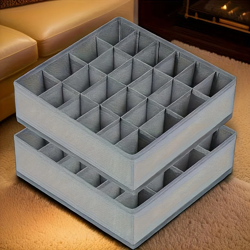 24-Compartment Fabric Drawer O - مراجعة Sock Organizer Tray وسعره