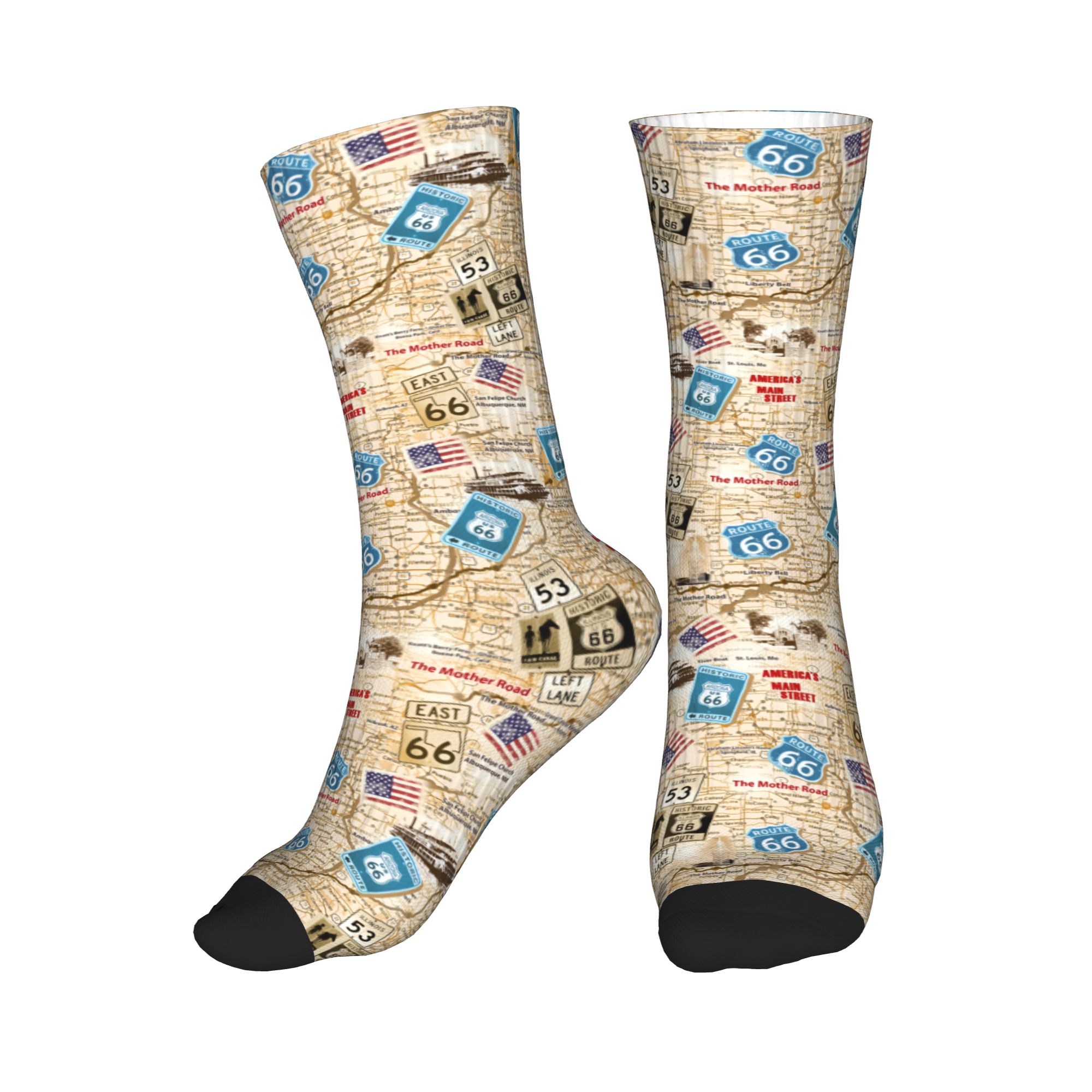 Kawaii Mens Mother Road Route  - مراجعة Dress Sock Men وسعره