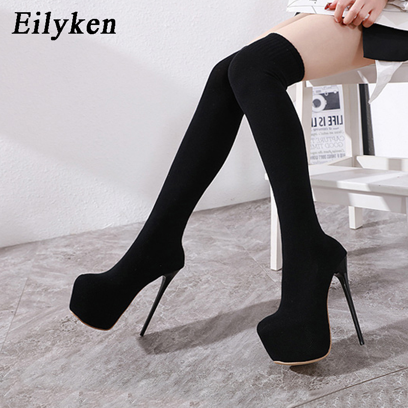 Eilyken Fashion Platform Stret - مراجعة Knee High Sock Women وسعره