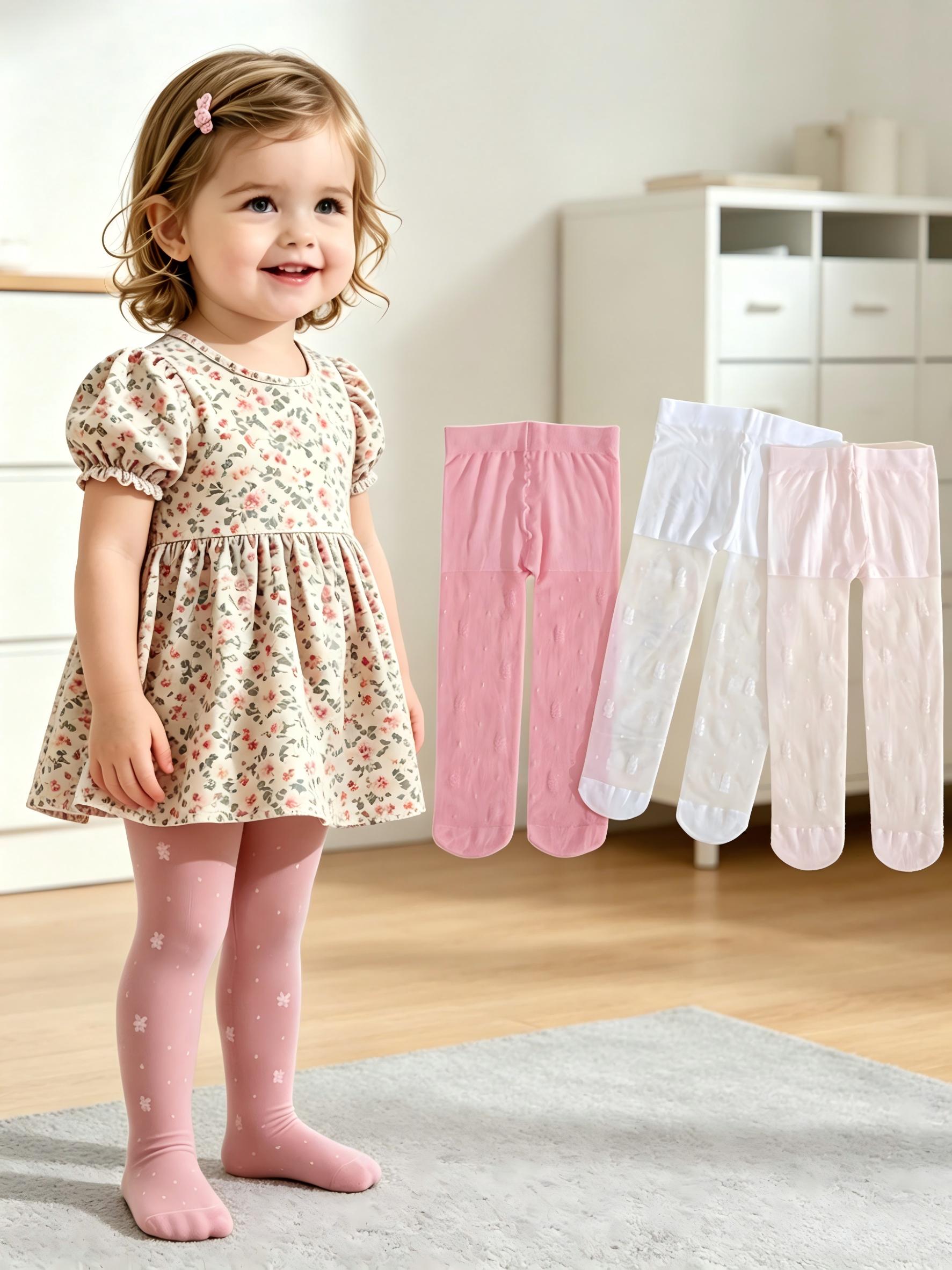 3Pack Toddler Girls Floral Pri - مراجعة Tights Pantyhose Sheer وسعره
