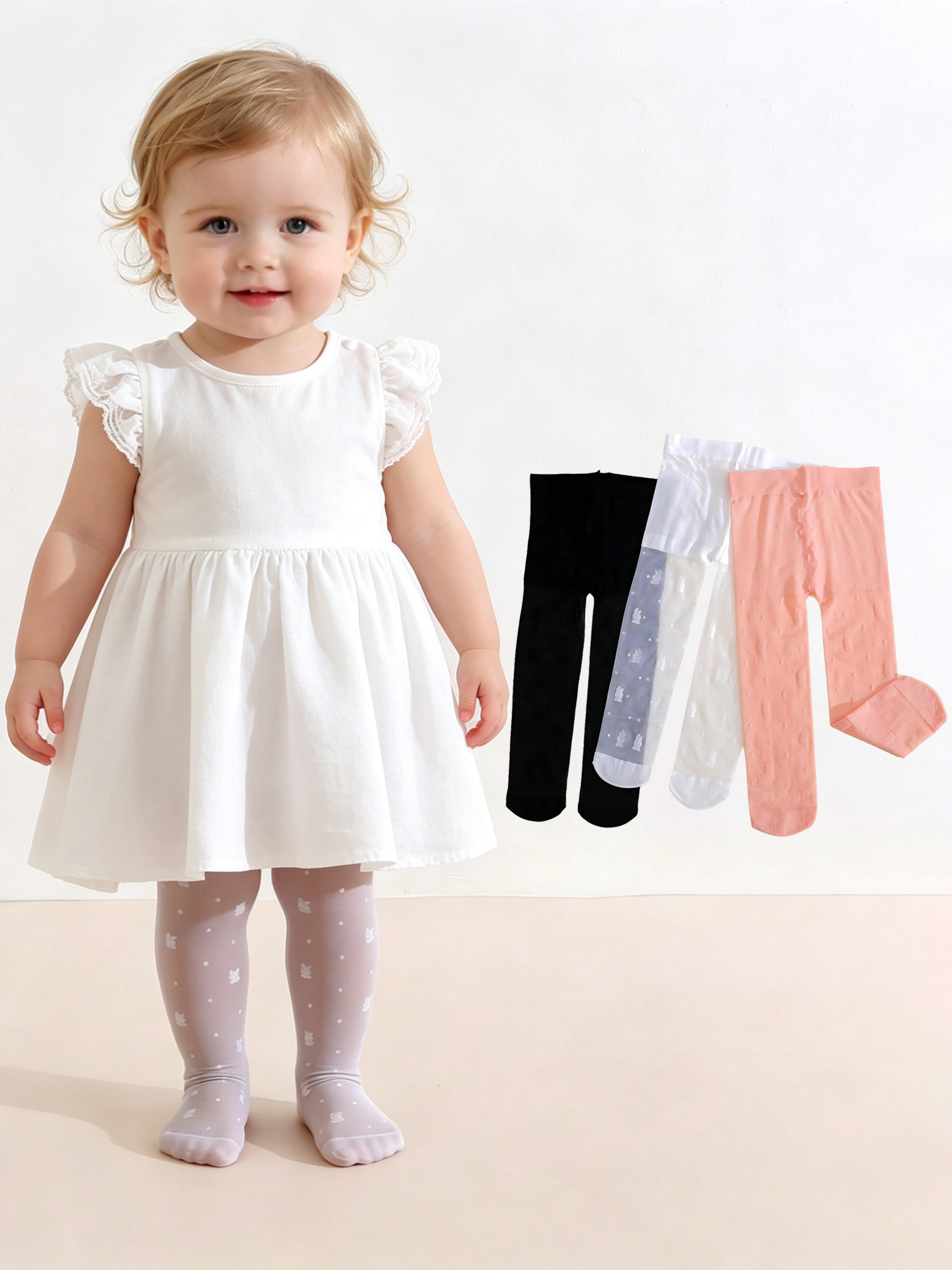 3Pack Toddler Girl Rabbit Prin - مراجعة Tights Pantyhose Sheer وسعره