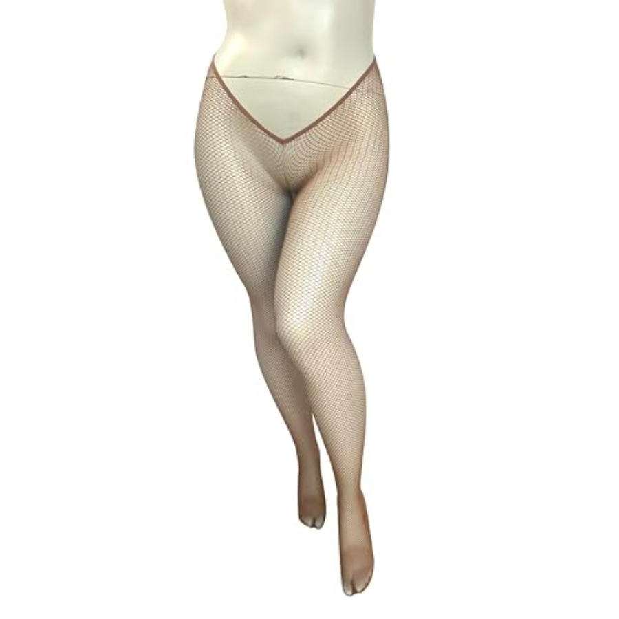 V-Cut Skintone Gold Glitter Fi - مراجعة Fishnet Stocking Women وسعره