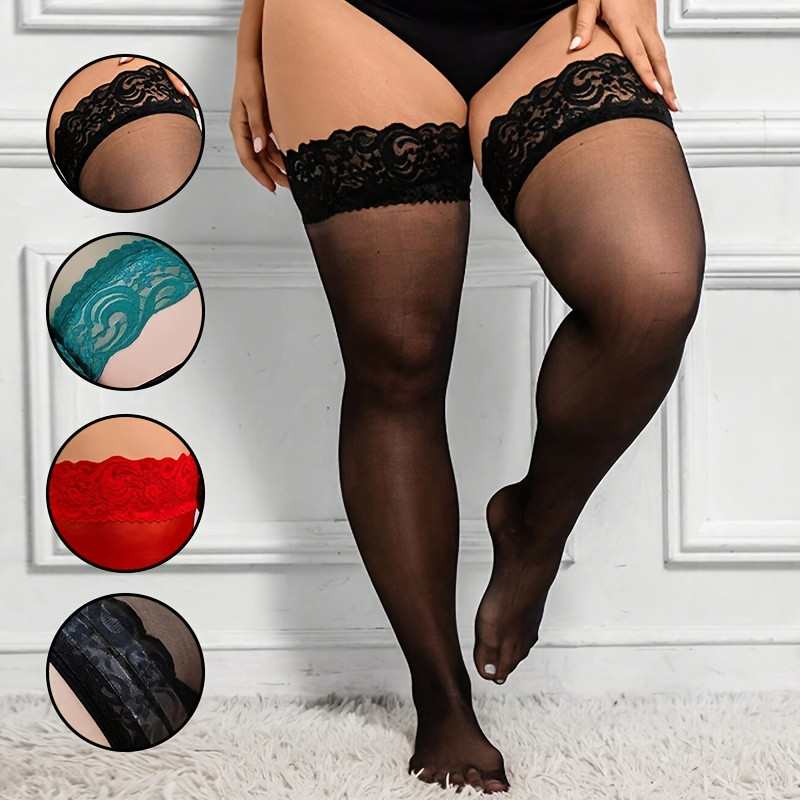 Plus Size Women Thigh High Sto - مراجعة Thigh High Sock Stay Up وسعره