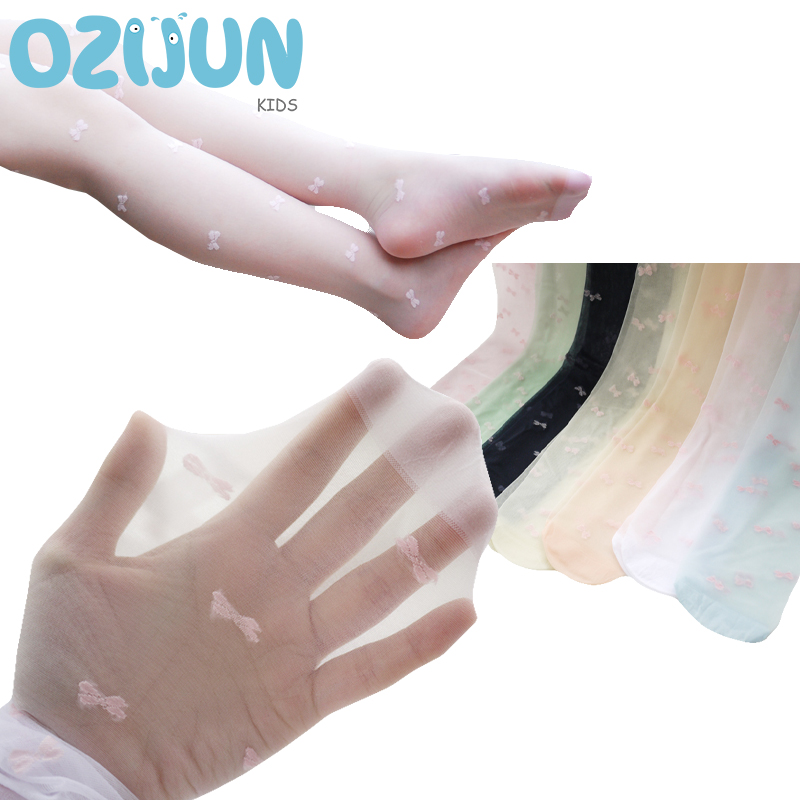 1 Pairs of Children Girl's Bow - مراجعة Tights Pantyhose Sheer وسعره