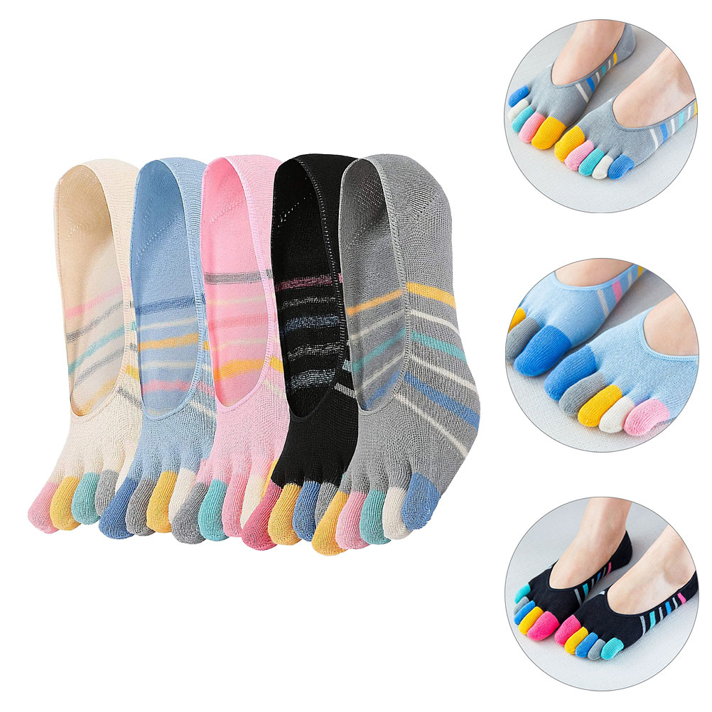 5Pairs Yoga Toe Socks Women In - مراجعة Invisibility Sock Loafer وسعره
