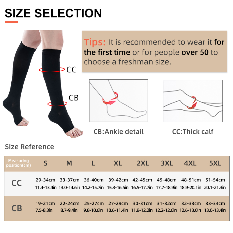 S-5XL 2pcs/Pair Medical Compre - مراجعة Compression Sleeve Calf وسعره