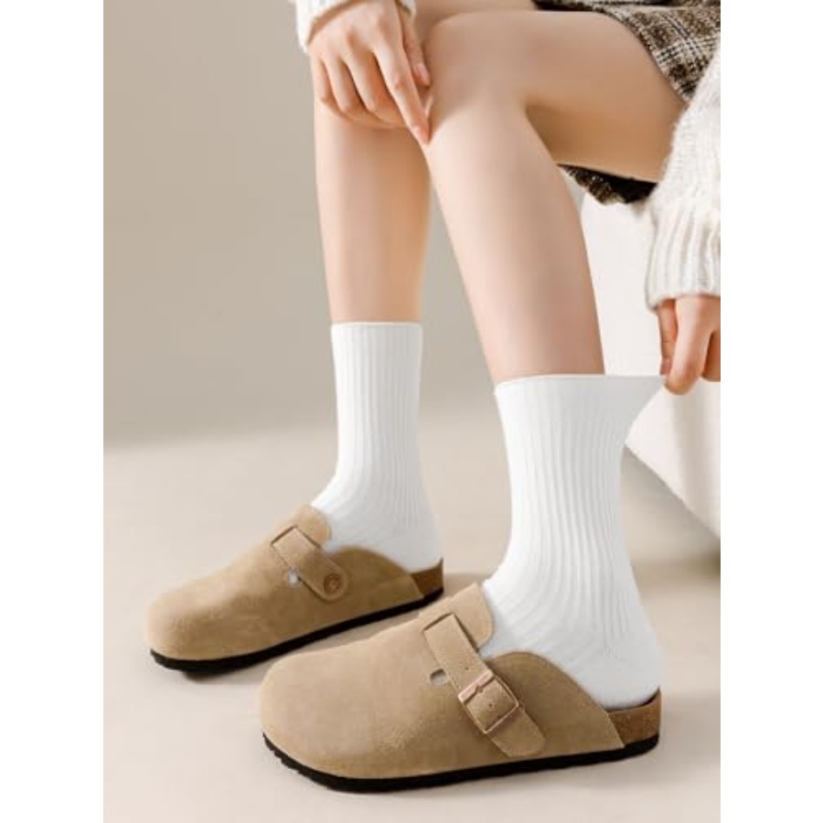 DOKUTOKU Womens Crew Socks Siz - مراجعة Cotton Crew Sock Pack وسعره