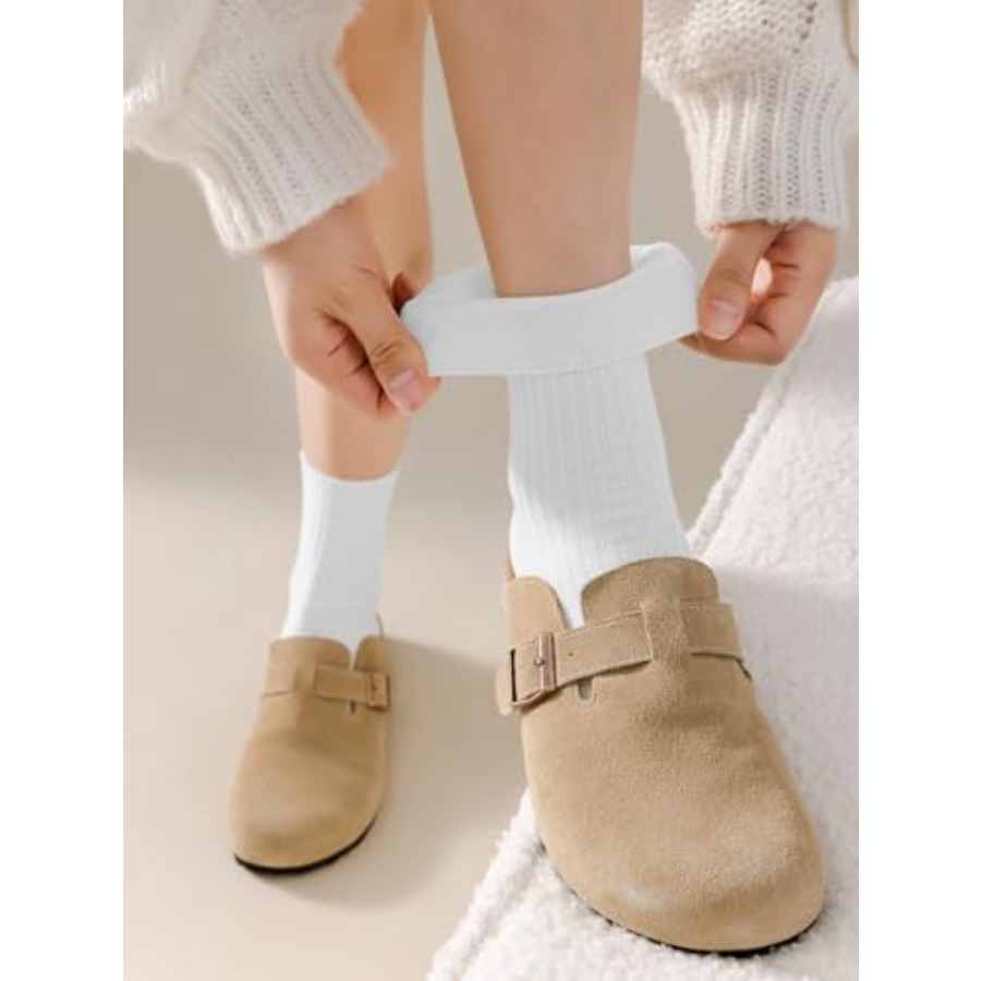 DOKUTOKU Womens Crew Socks Siz - مراجعة Cotton Crew Sock Pack وسعره