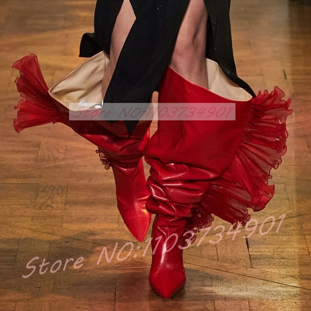 Ruffles Tulle Slouchy Sock Sty - مراجعة Boot Sock Slouchy وسعره